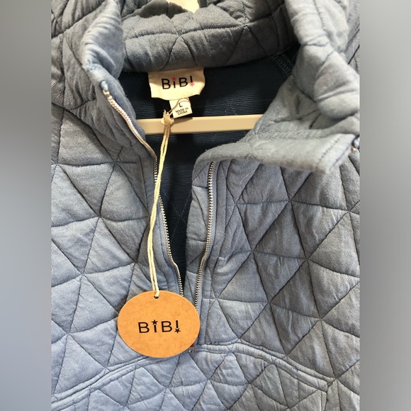 NWT BiBi Blue Quilted Soft Boutique Jacket - Picture 4 of 8